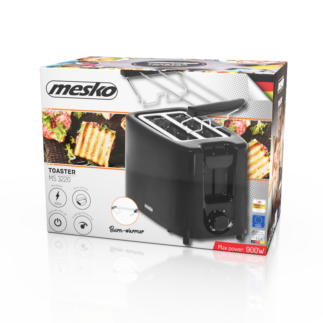 Hriankovač Mesko, 2 plátky, 900 W, čierny, MS 3220