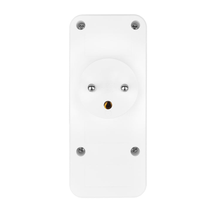 Prúdová zásuvka x3 + 4xUSB Maclean, 3-zásuvkový rozdeľovač, 2xUSB A, 2xUSB C PD 20W, 1x16A + 2x6A, MCE248 F/W