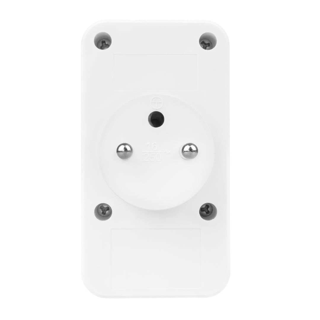 Prúdová zásuvka Maclean x2 + 4xUSB, rozdeľovač s 2 zásuvkami, 2xUSB A, 2xUSB C PD 20W, 1x16A + 1x6A, MCE249 F/W