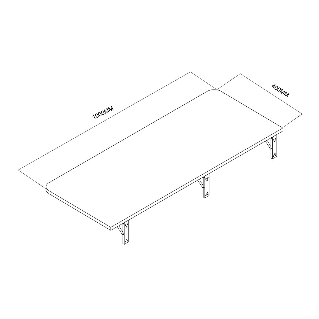 Maclean Skladacia polica / stolová doska, farba svetlého dreva, 100x40cm, max. 50 kg, MC-128 WD