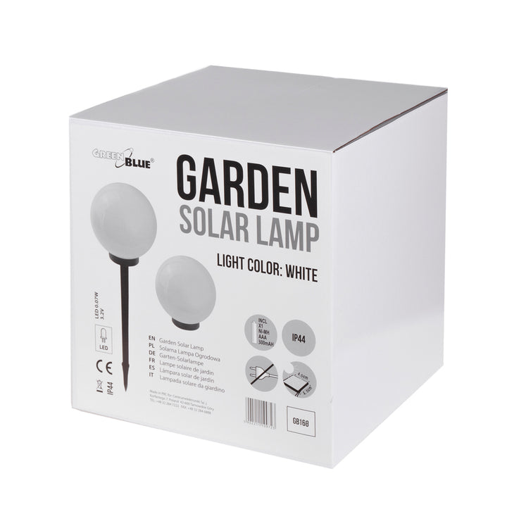 Solárna lampa GreenBlue, voľne stojaca, záhradná, guľa 30x30x63 cm, GB168, 4 tienidlá