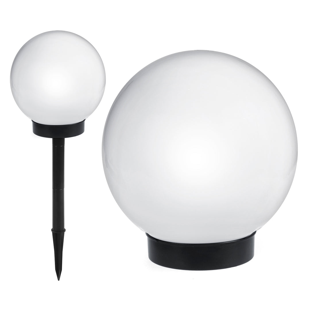 Solárna lampa GreenBlue, voľne stojaca, záhradná, guľa 25x25x58cm, biela LED, GB166, 4 kusy