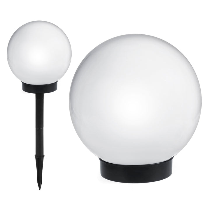 Solárna lampa GreenBlue, voľne stojaca, záhradná, guľa 25x25x58cm, biela LED, GB166, 4 kusy