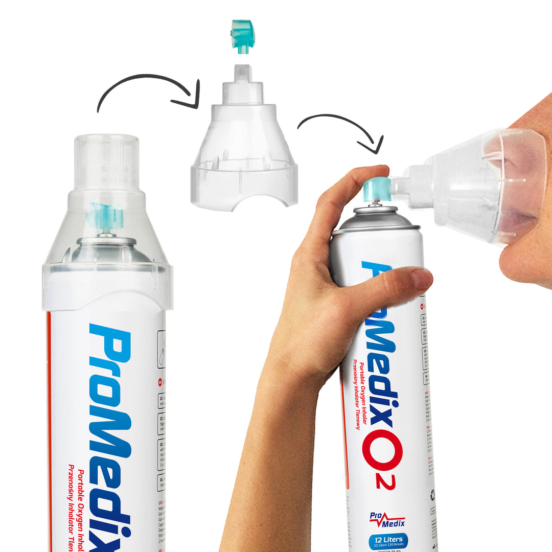 Prenosný 99,4% inhalátor kyslíka v plechovke Promedix 12L, PR-994, 2 jednotky