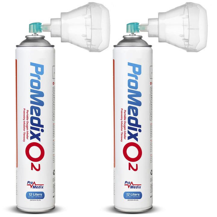 Prenosný 99,4% inhalátor kyslíka v plechovke Promedix 12L, PR-994, 2 jednotky