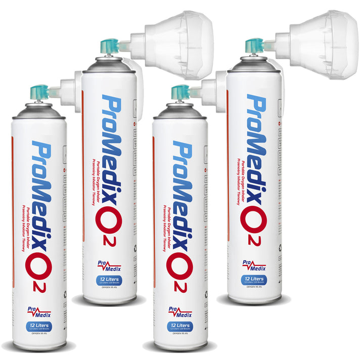 Prenosný 99,4% inhalátor kyslíka v plechovke Promedix 12L, PR-994, 4 jednotky