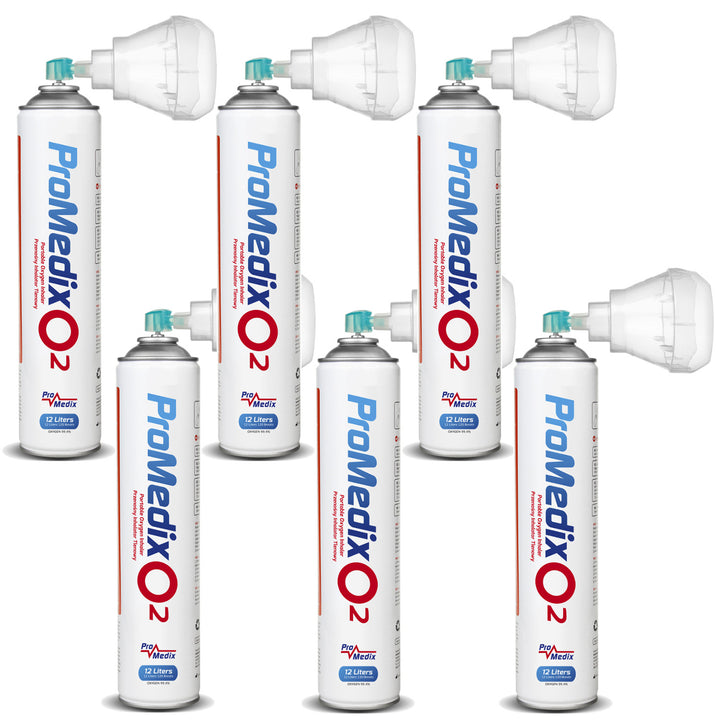 Prenosný 99,4% inhalátor kyslíka v plechovke Promedix 12L, PR-994, 6 kusov