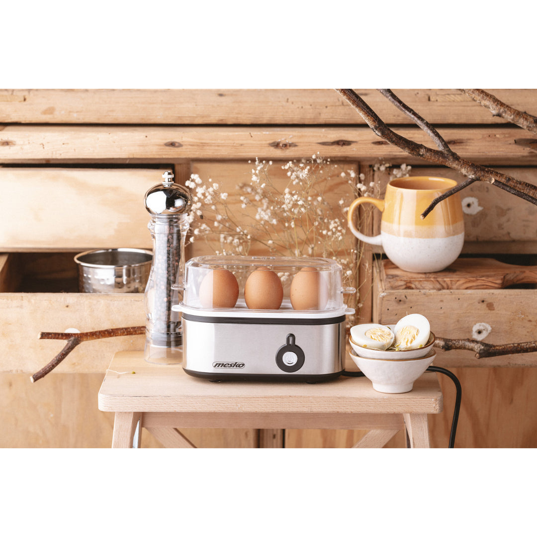 Mesko MS 4485 varič vajec na 1-3 vajcia, 350 W, pichač, britská zástrčka