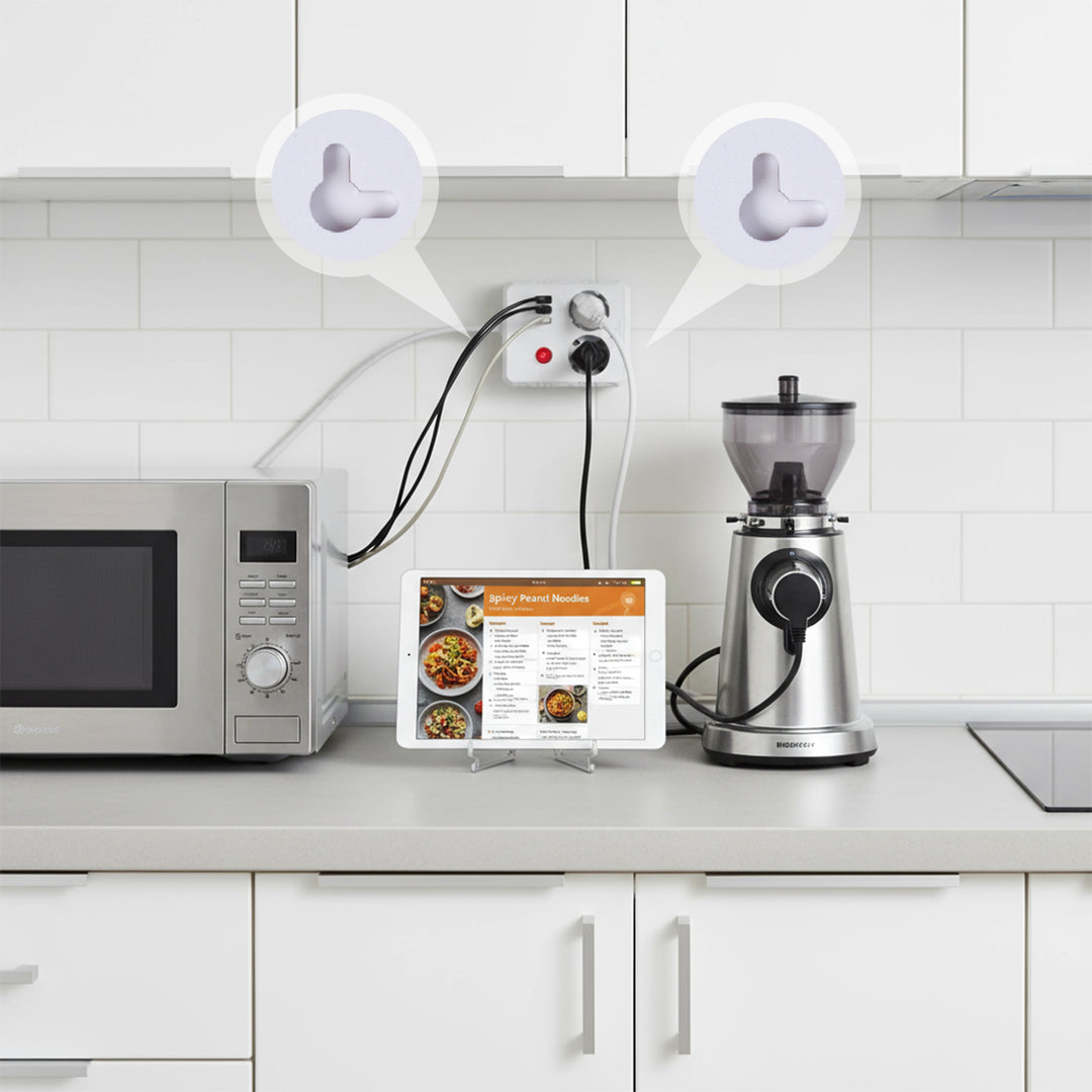 Maclean napájací pásik, predlžovací kábel 2 zásuvky + 3xUSB, 110-240V AC 50/60Hz, 2,1A max. 2500W, 1,5 m, biely, MCE387 W