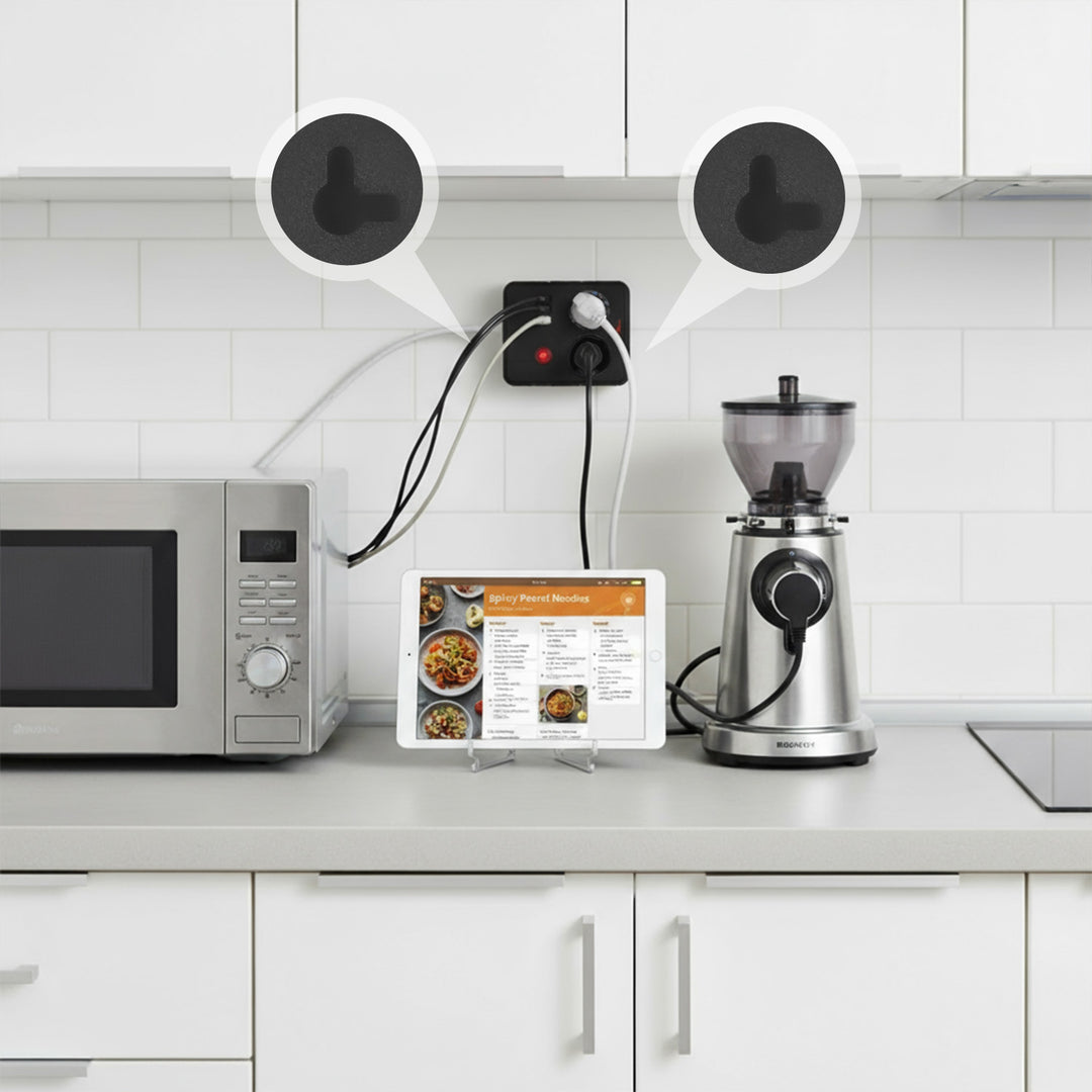 Napájacia lišta Maclean, predlžovací kábel 2 zásuvky + 3xUSB, 110-240V AC 50/60Hz, 2,1A max. 2500W, 3 m, čierna, MCE388 B