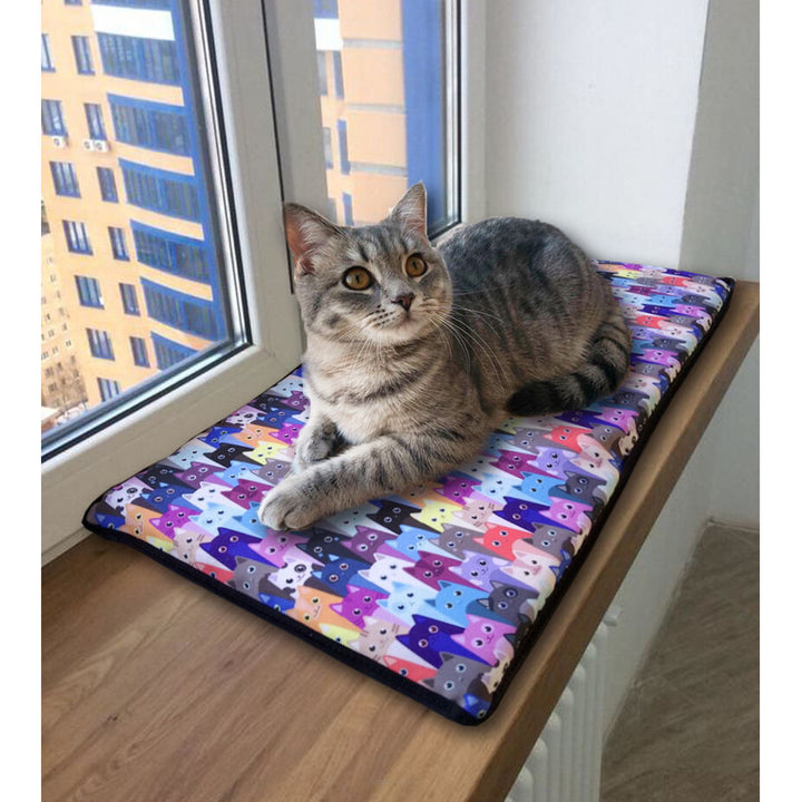 Vankúš pre mačky na parapet 25x55cm Bertoni vzor MEOW