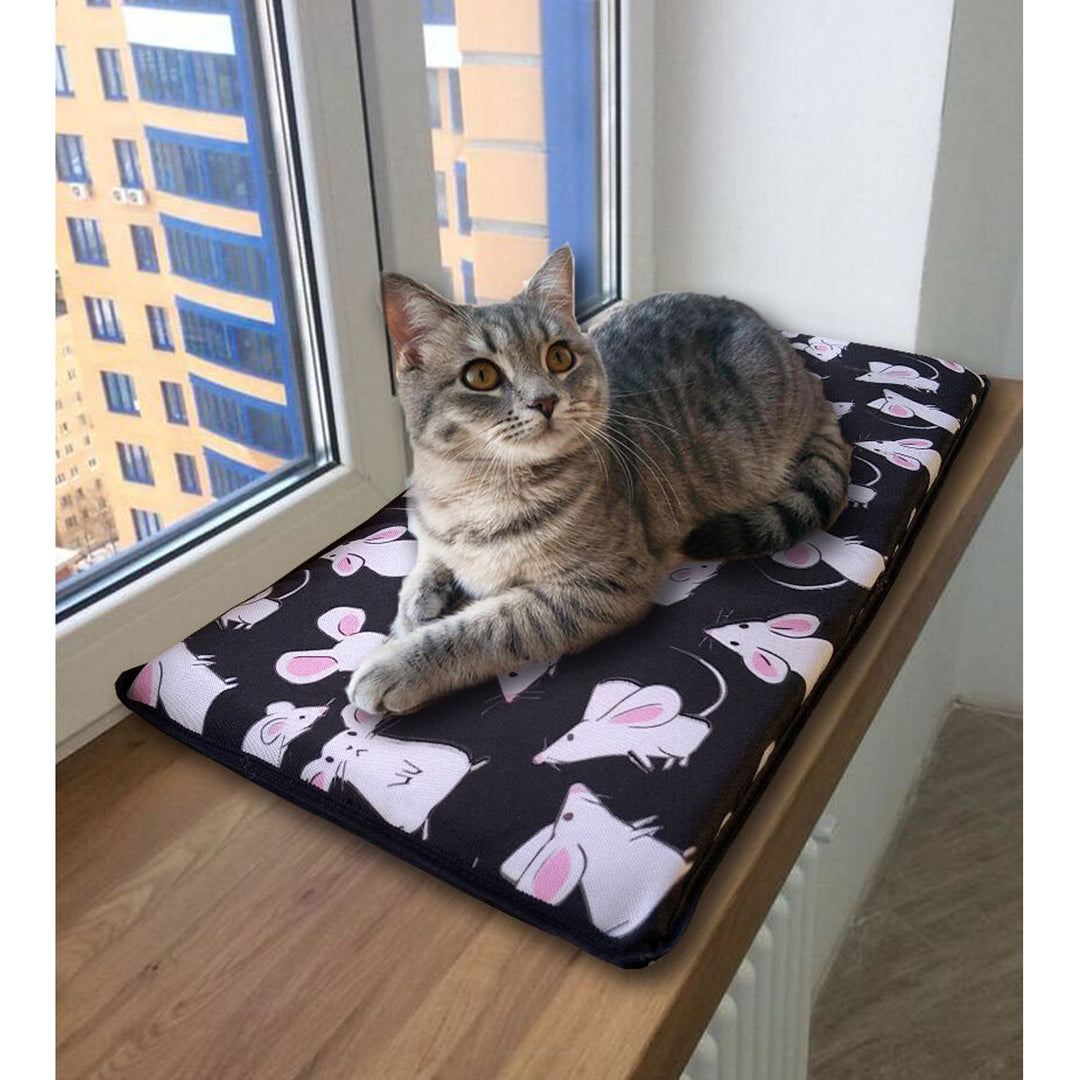 Vankúš pre mačky na parapet 25x55cm Bertoni MYSZKI vzor