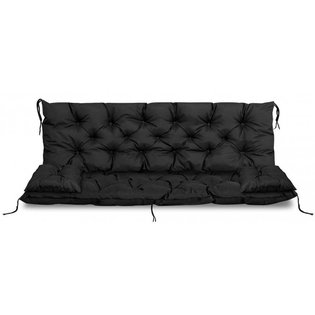 Záhradný set čierny 120x60x50cm + 2 vankúše 42 x 42 cm