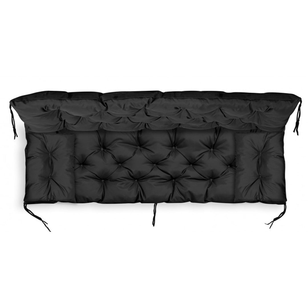 Záhradný set čierny 120x60x50cm + 2 vankúše 42 x 42 cm