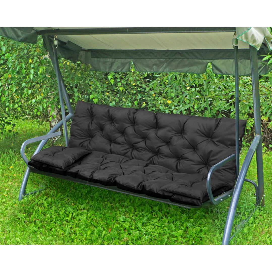 Záhradný set čierny 120x60x50cm + 2 vankúše 42 x 42 cm