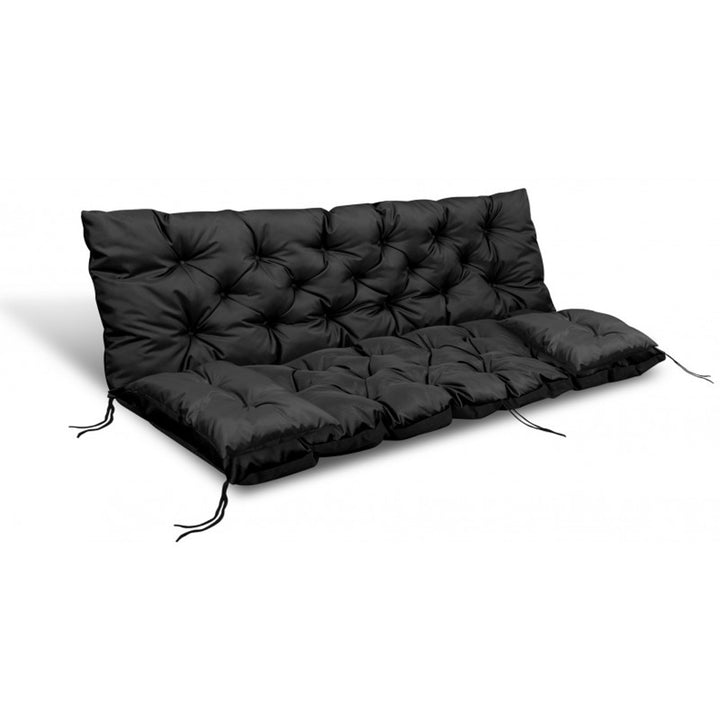 Záhradný set čierny 120x60x50cm + 2 vankúše 42 x 42 cm