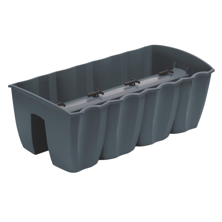 Hrniec na balkónové zábradlie Prosperplast, 58 cm, antracit, DCRO600