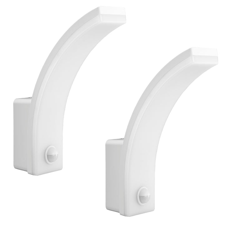 Maclean LED lampa so senzorom pohybu, PIR senzor pohybu, biela, 20W, IP65, 2000lm, neutrálna biela (4000K) MCE512 W, 2 ks