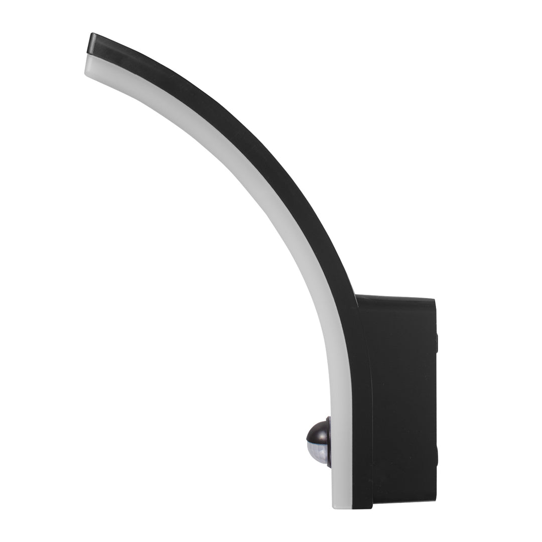 Maclean LED lampa so senzorom pohybu, PIR senzor pohybu, čierna, 20W, IP65, 2000lm, neutrálna biela (4000K) MCE512 B, 2 kusy