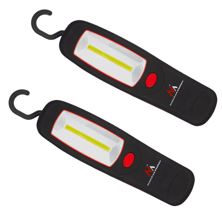 Dielenská lampa COB LED Maclean, magnet, háčik, MCE03, 2 ks