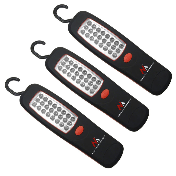 Dielenská lampa Maclean 24 LED, magnet, hák, MCE03 3 kusy