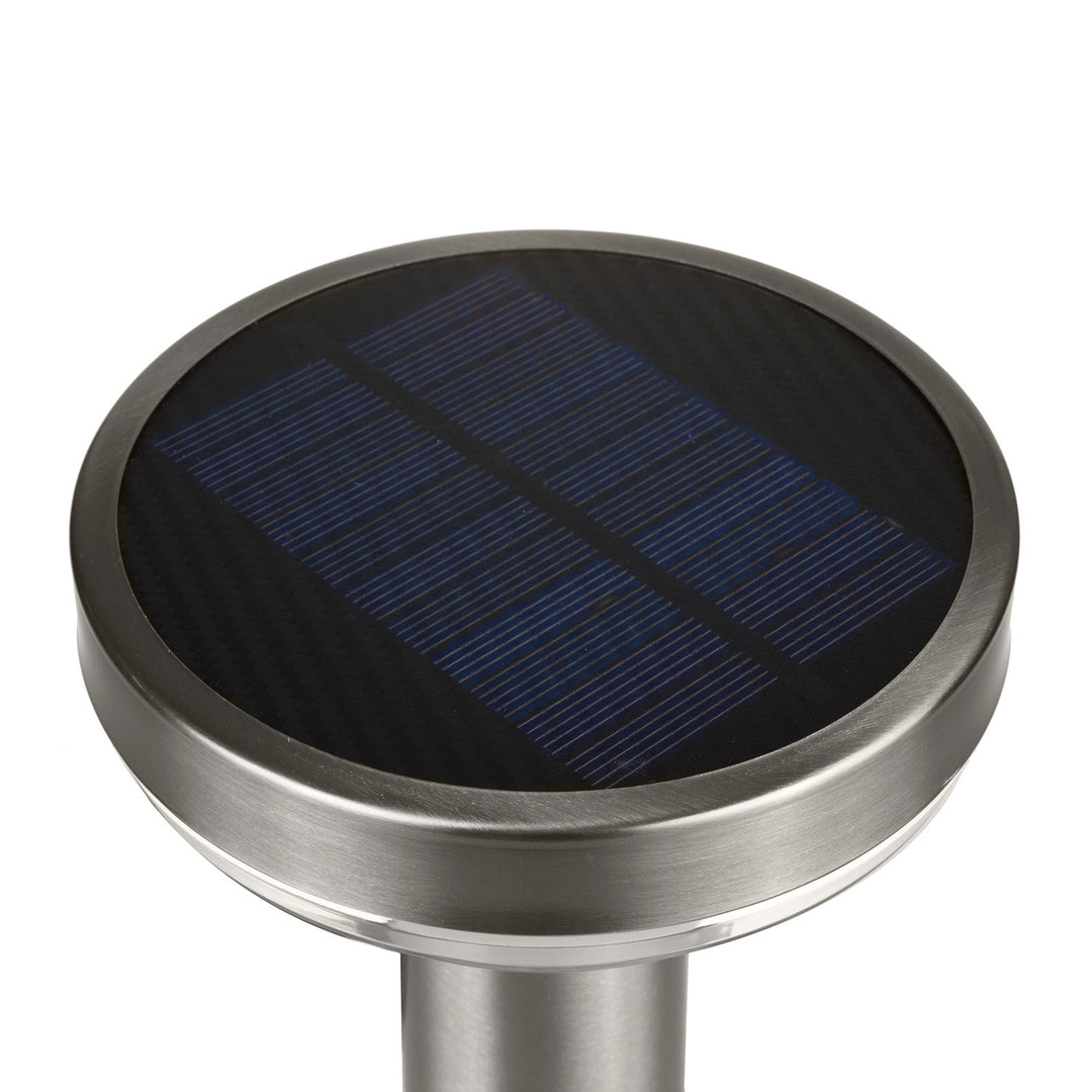 Solárne LED svetlo Maclean, so senzorom, 3 režimy, zástrčka, Li-ion 18650, IP44, 3,7 V, 1200 mAh, chróm matný, MCE465 C/M, 6 kusov