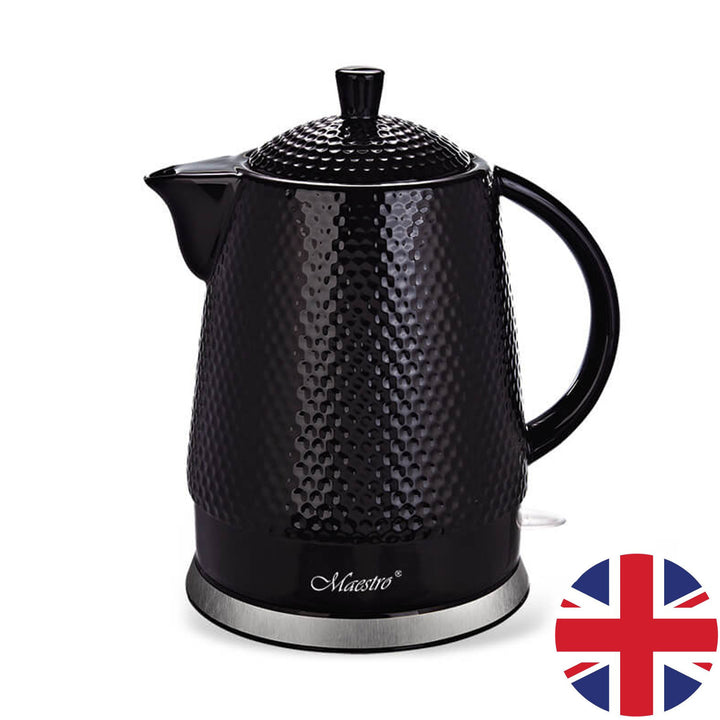 Keramická kanvica Maestro, objem 1,5 l, príkon 1500 W, čierna, MR069 UK plug