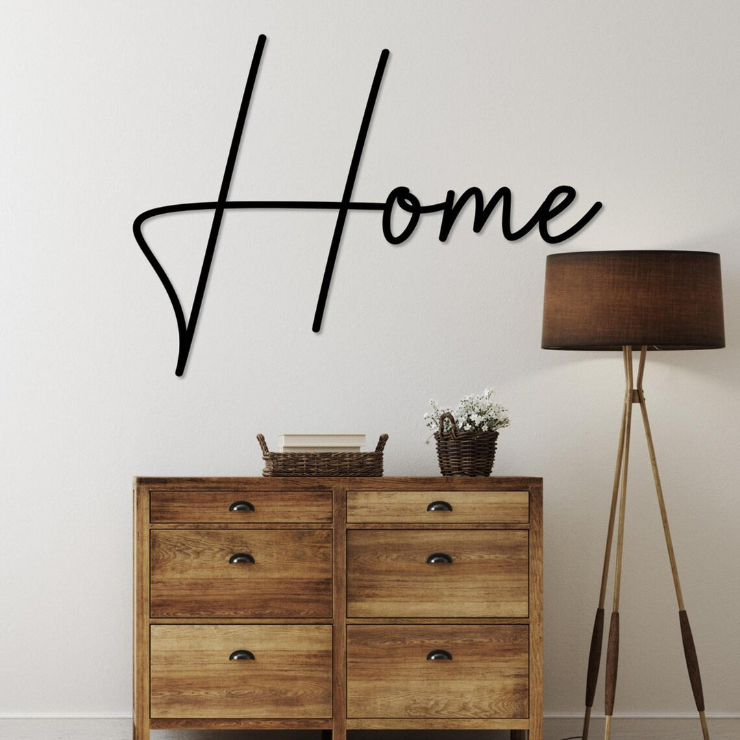 Ažurový obraz, 3D dekorácia na stenu, 3D obraz "Home" 50x45cm čierna