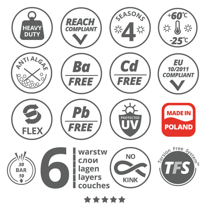 Vartco Professional Plus 1" 30 m 6-vrstvová záhradná hadica