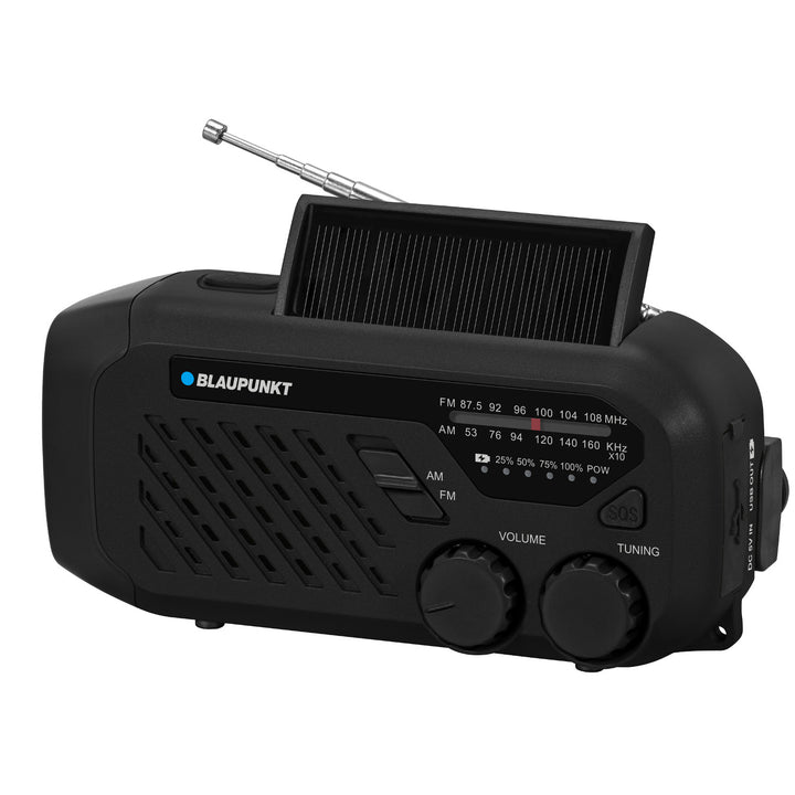 Rádio Blaupunkt sieťové/batériové, LED svietidlo, indikácia SOS, anténa, ER10