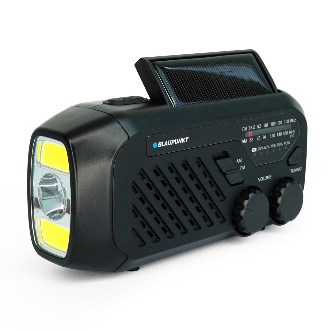 Rádio Blaupunkt sieťové/batériové, LED svietidlo, indikácia SOS, anténa, ER10