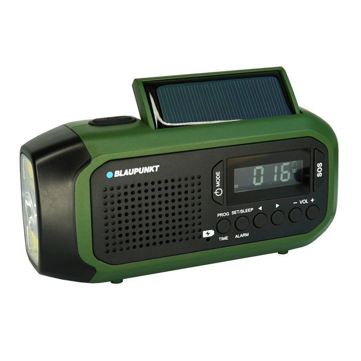 Rádio Blaupunkt sieťové/batériové, LED svietidlo, indikácia SOS, anténa, ER20