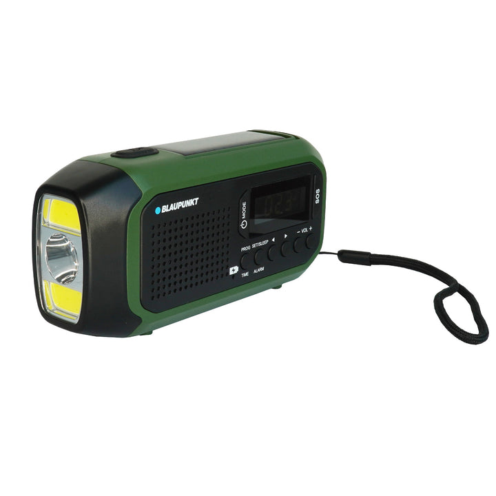 Rádio Blaupunkt sieťové/batériové, LED svietidlo, indikácia SOS, anténa, ER20