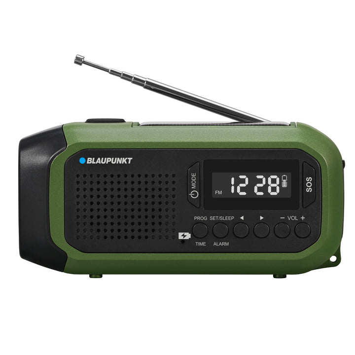 Rádio Blaupunkt sieťové/batériové, LED svietidlo, indikácia SOS, anténa, ER20