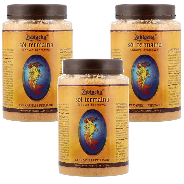 Termálna jódovo-brómová soľ, Zablocka - na kúpanie a peeling, 1 kg 3 ks