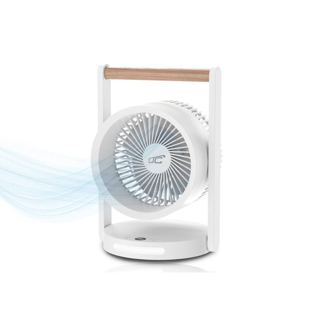 Bezdrôtový stolný ventilátor LTC, nočné svetlo a LED displej, 5 úrovní rýchlosti, batéria 3600 mAh, LXWB17