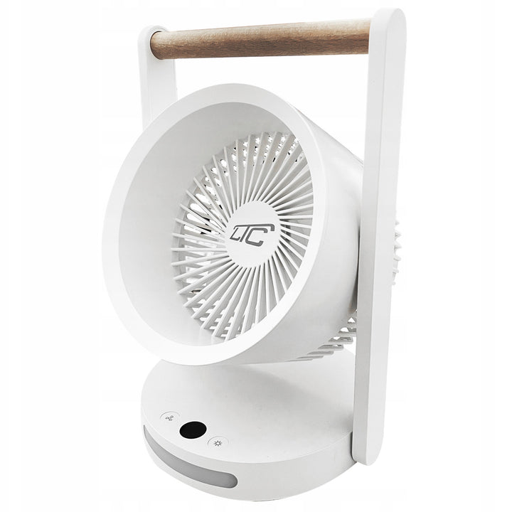 Bezdrôtový stolný ventilátor LTC, nočné svetlo a LED displej, 5 úrovní rýchlosti, batéria 3600 mAh, LXWB17