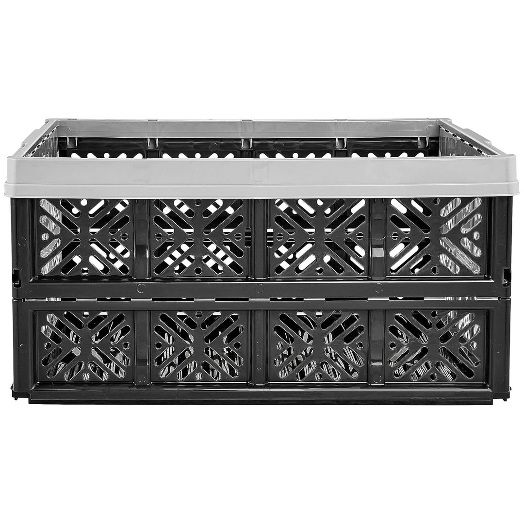 Plastový skladací kôš Keeeper, 32 l, sivo-čierny