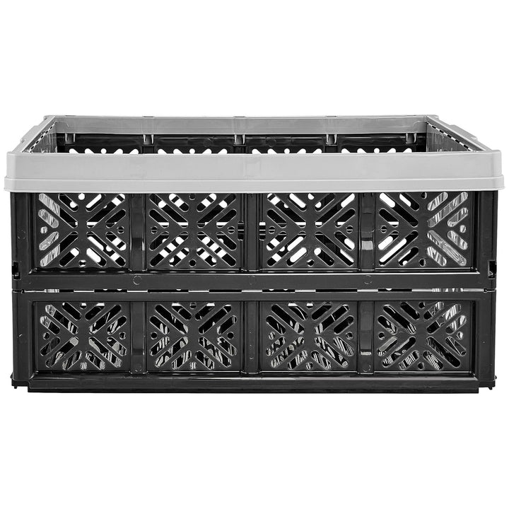 Plastový skladací kôš Keeeper, 32 l, sivo-čierny