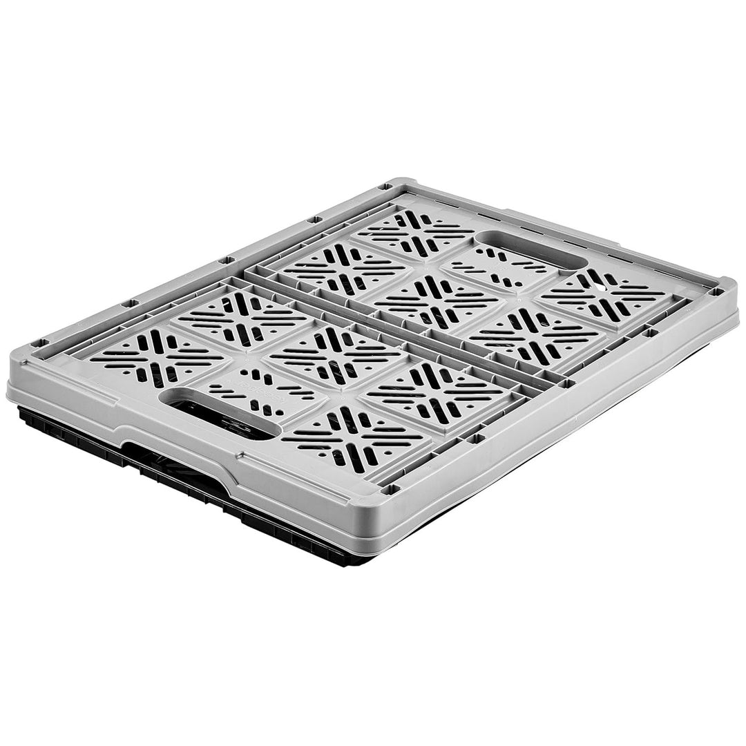 Plastový skladací kôš Keeeper, 32 l, sivo-čierny