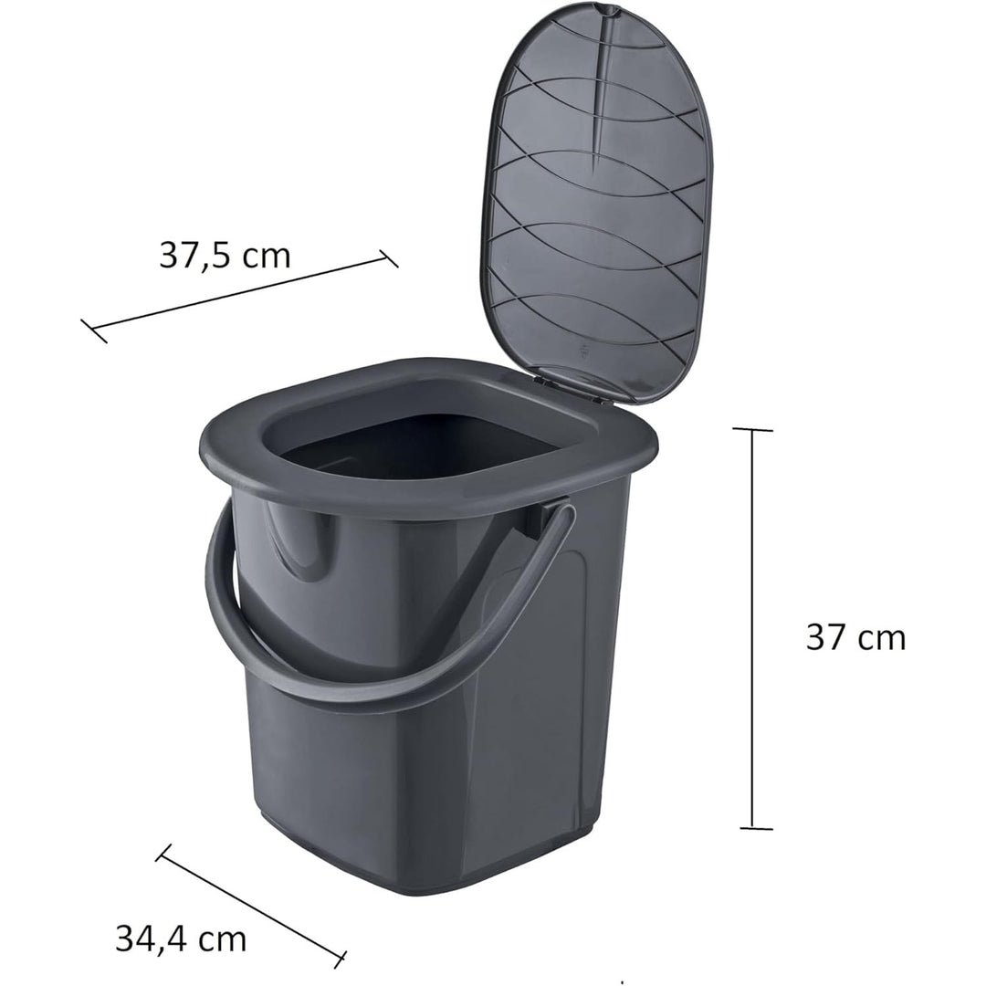 Turistické WC BranQ, 22 l, recyklované, antracit, 1306b