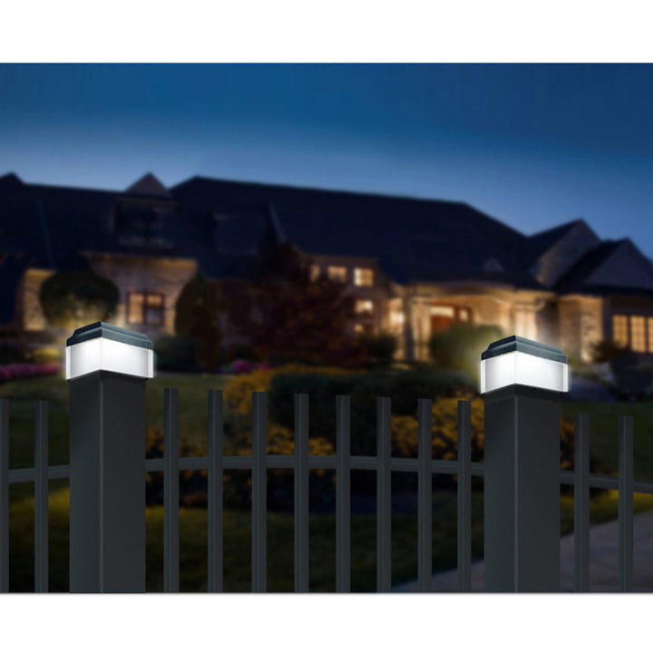 GreenBlue LED solárne stĺpikové svietidlo, 80x80 mm, obálka, GB127, 4 kusy