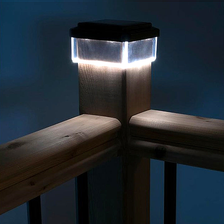 GreenBlue LED solárne stĺpikové svietidlo, 80x80 mm, obálka, GB127, 4 kusy