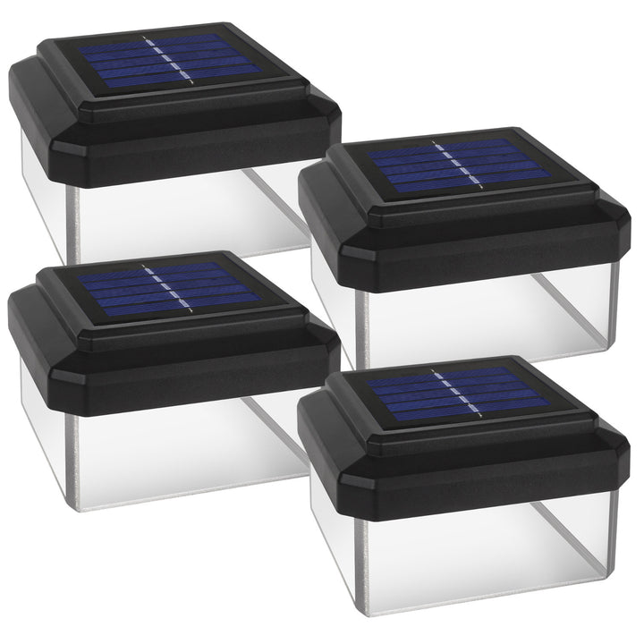 GreenBlue solárne LED svetlo na stĺp, 60x60mm, obálková strieška, GB126, 4 kusy
