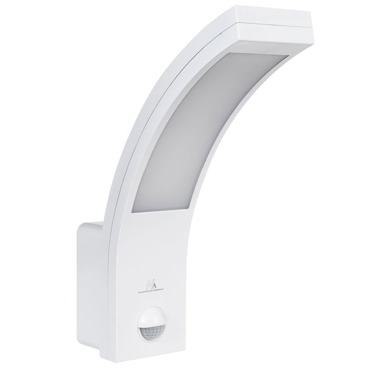 Maclean LED lampa so senzorom pohybu, PIR senzor pohybu, biela, 10W, IP54, 750lm, neutrálna biela (4000K) MCE244 W