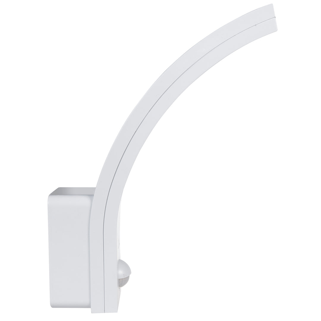 Maclean LED lampa so senzorom pohybu, PIR senzor pohybu, biela, 10W, IP54, 750lm, neutrálna biela (4000K) MCE244 W