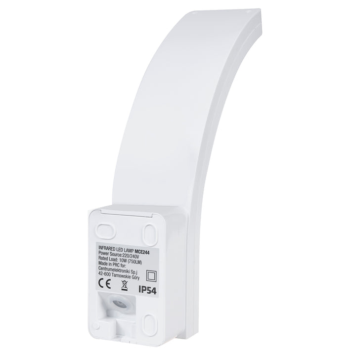 Maclean LED lampa so senzorom pohybu, PIR senzor pohybu, biela, 10W, IP54, 750lm, neutrálna biela (4000K) MCE244 W
