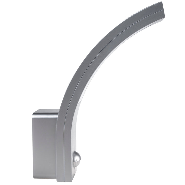 Maclean LED lampa so senzorom pohybu, PIR senzor pohybu, strieborná, 10W, IP54, 750lm, neutrálna biela (4000K) MCE244 S, 2 ks