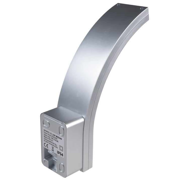 Maclean LED lampa so senzorom pohybu, PIR senzor pohybu, strieborná, 10W, IP54, 750lm, neutrálna biela (4000K) MCE244 S, 2 ks