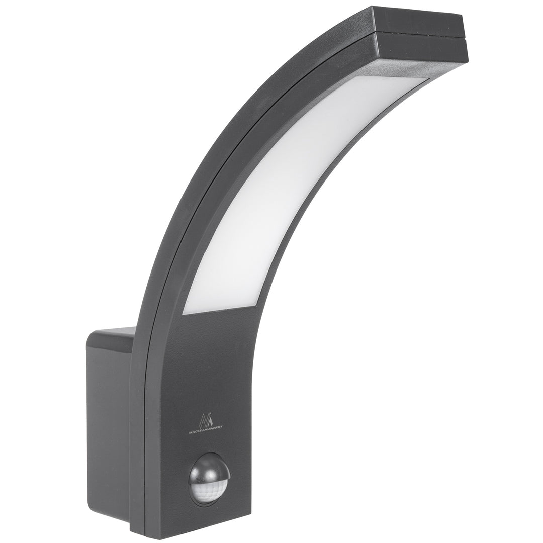 Maclean LED lampa so senzorom pohybu, PIR senzor pohybu, sivá, 10W, IP54, 750lm, neutrálna biela (4000K) MCE244 GR, 2 ks